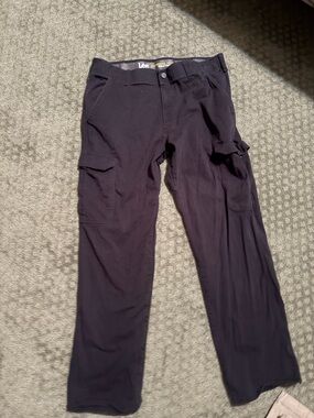 Lee Men's Black Cargo Pants with Utility Pockets